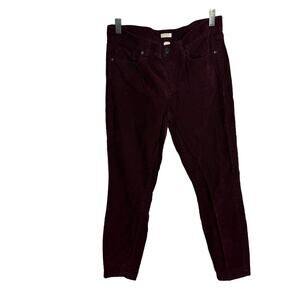 Jcrew stretch burgundy corduroy women’s pants size 28￼
